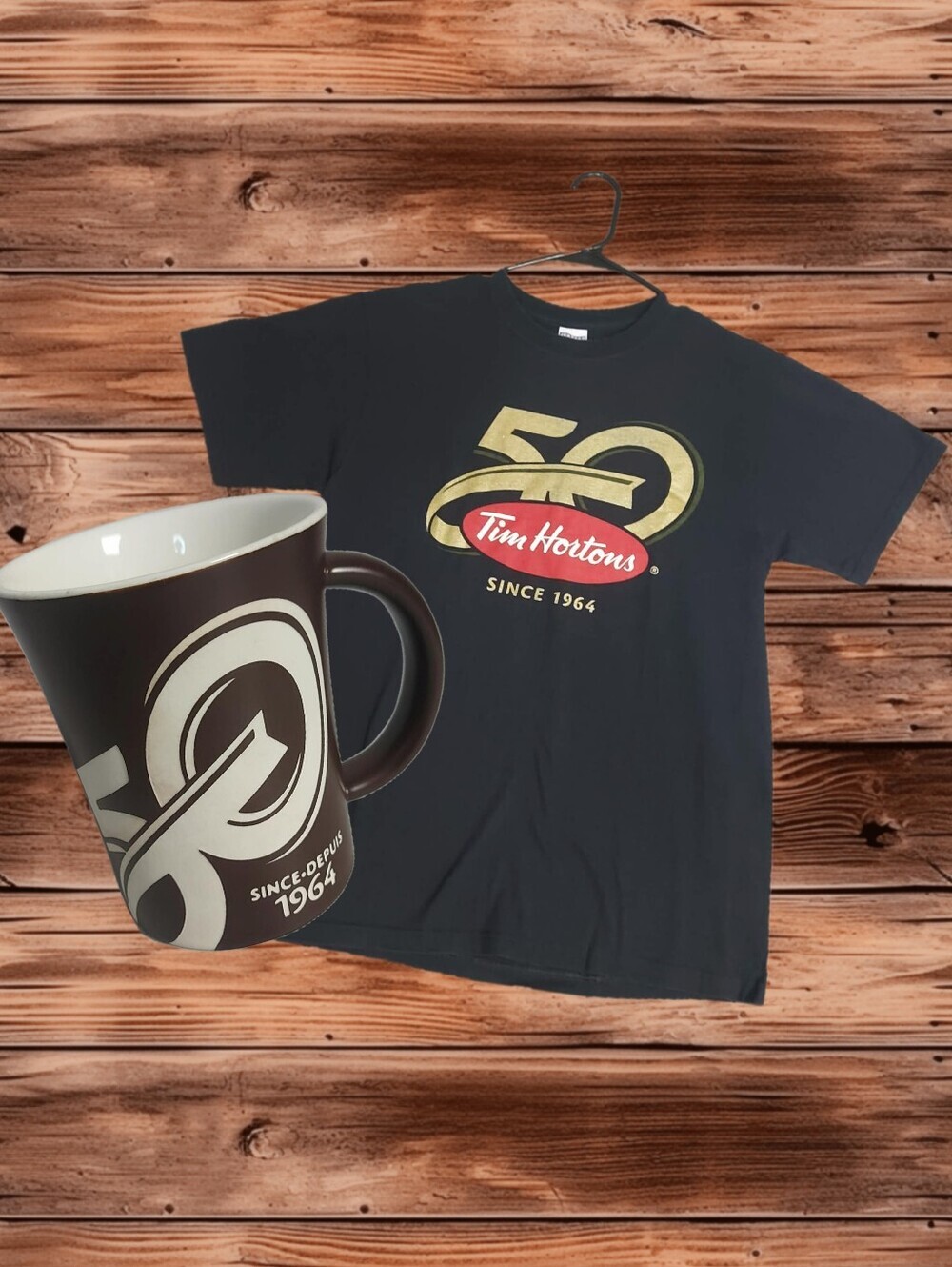 ​☕ Tim Hortons 50th Anniversary Bundle: Tee & Mug 🍩